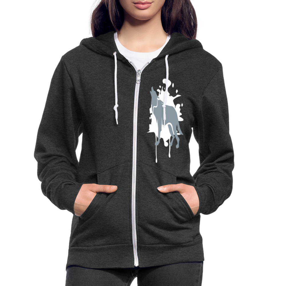 Unisex Fleece Zip Hoodie - charcoal grey