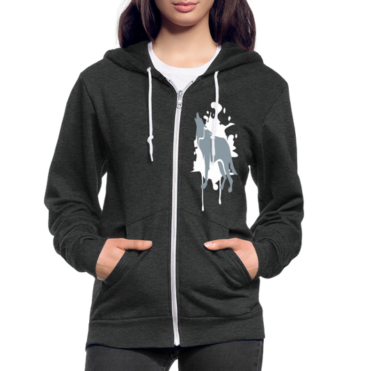 Unisex Fleece Zip Hoodie - charcoal grey